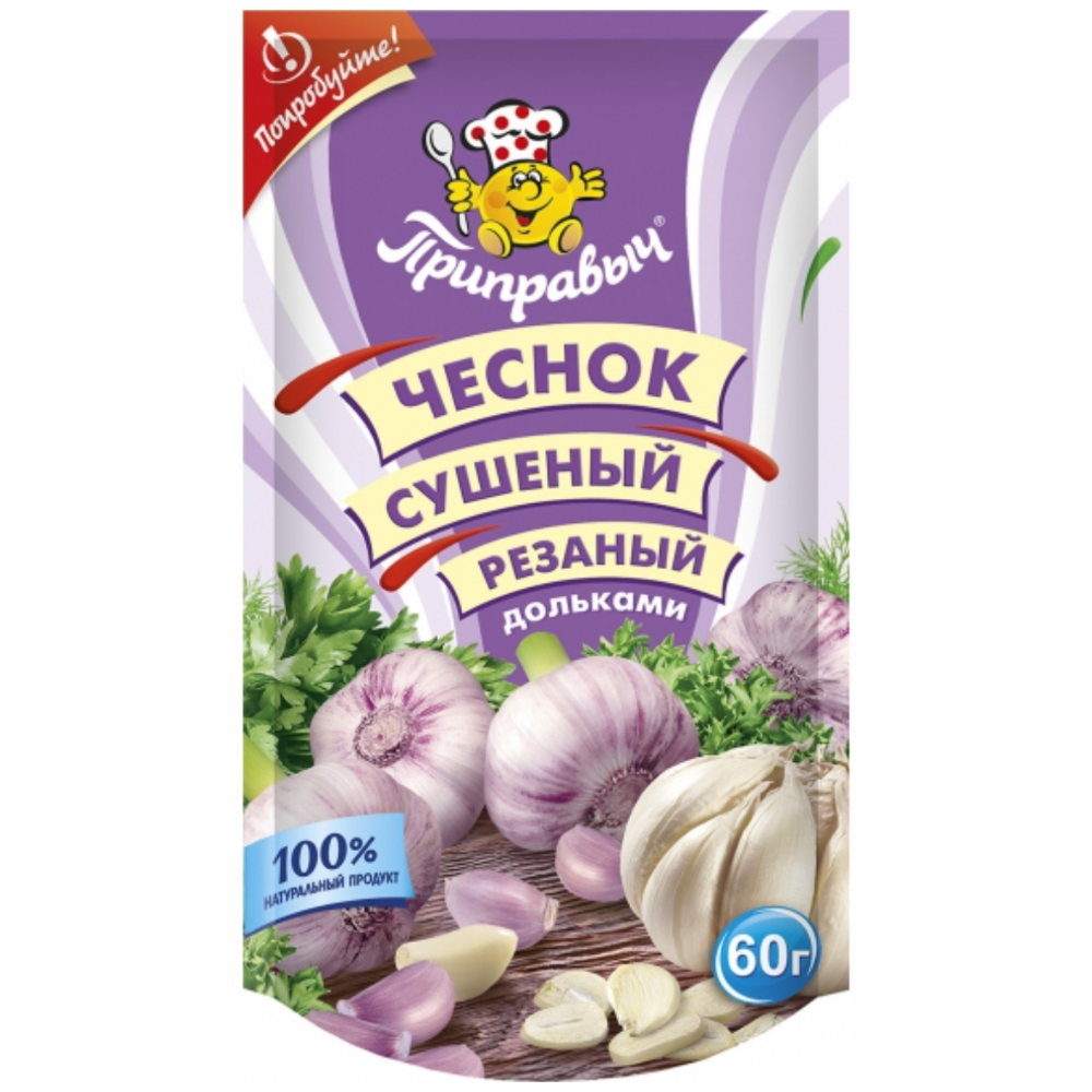 Чеснок Приправыч сушеный резаный 60 гр