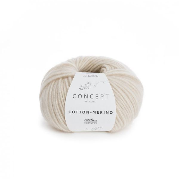 Пряжа Katia (Катя) Cotton-Merino / уп.10 мот. по 50 г, 105 м, 929.101