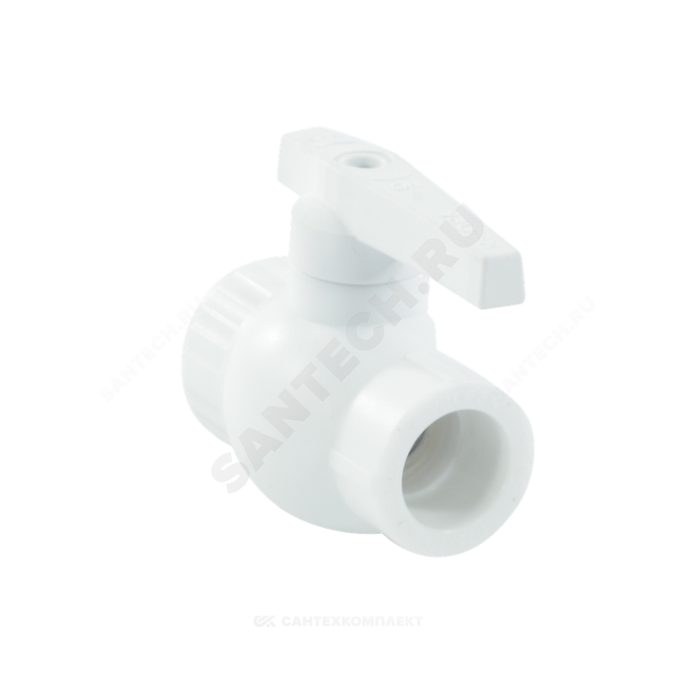 Кран шаровой PP-R комбинированный белый Дн 32х1" Ру25 ВР VALFEX 10144132