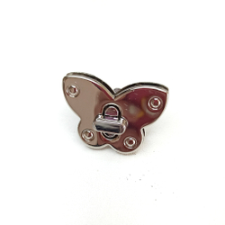 Замок вертушка на винтах Бабочка Серебро