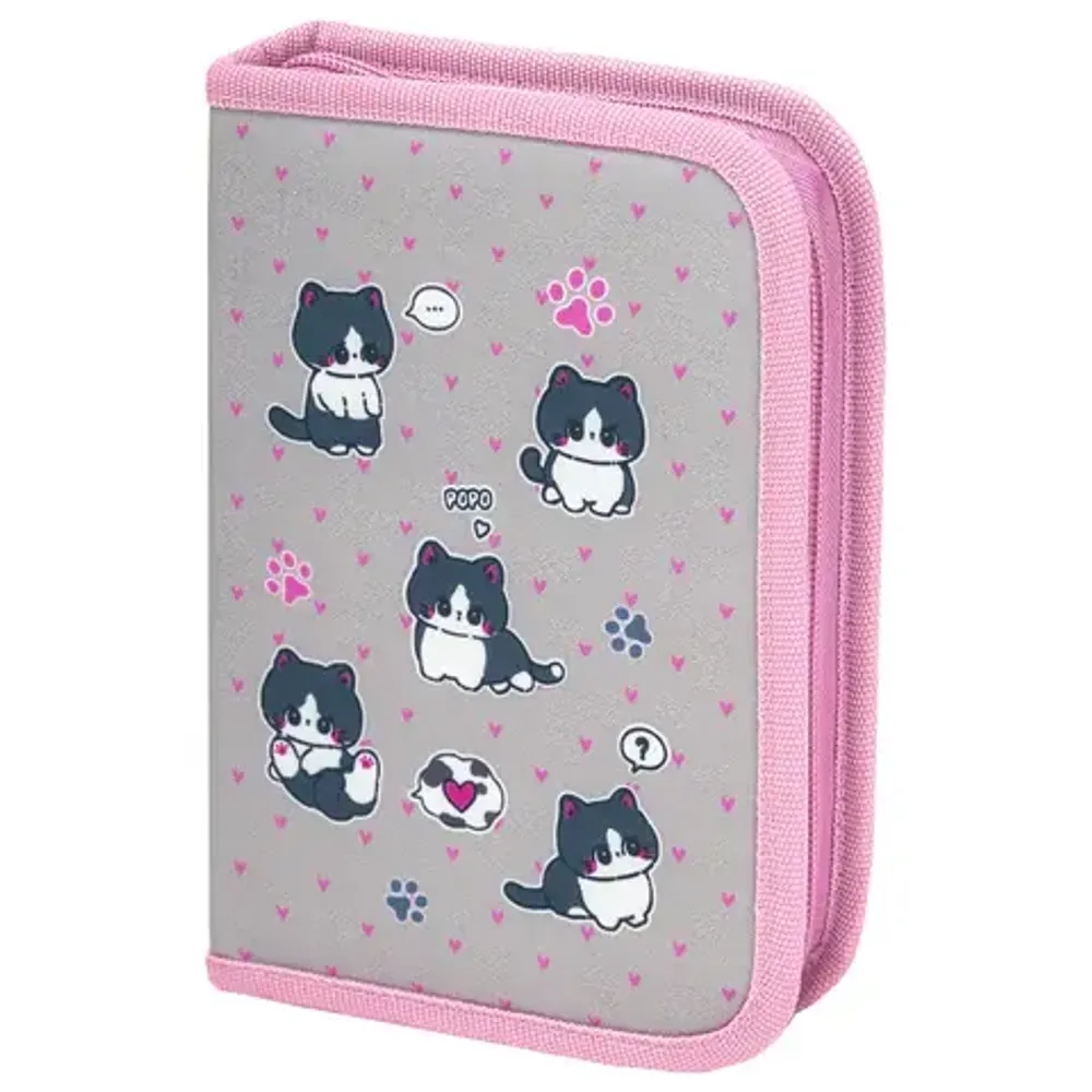 Пенал 1 отделение 210*140 Brauberg Cat patches, ткань