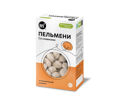 Пельмени со сливками с мясом органической индейки "Ферма М2", 450 г