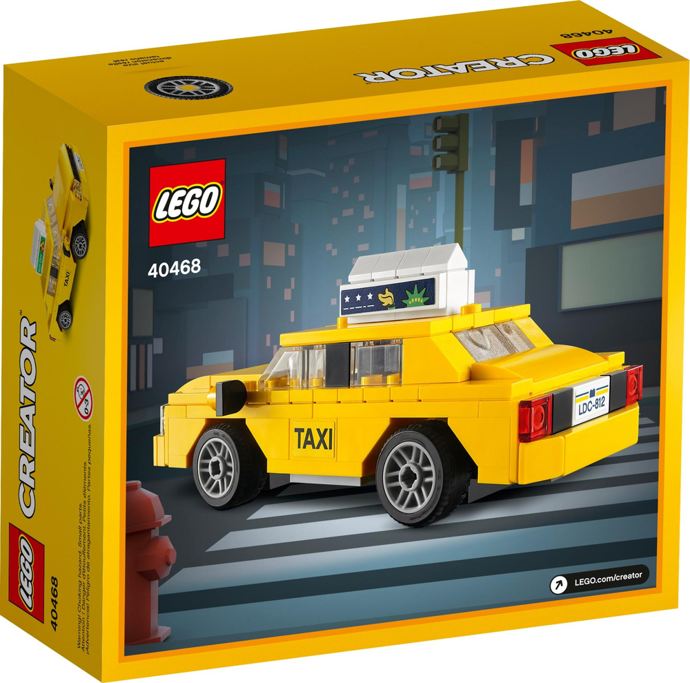 Конструктор Лего Криэйтор Жёлтое такси 40468 | LEGO Creator Yellow Taxi коллекционная модель 124 детали 7+