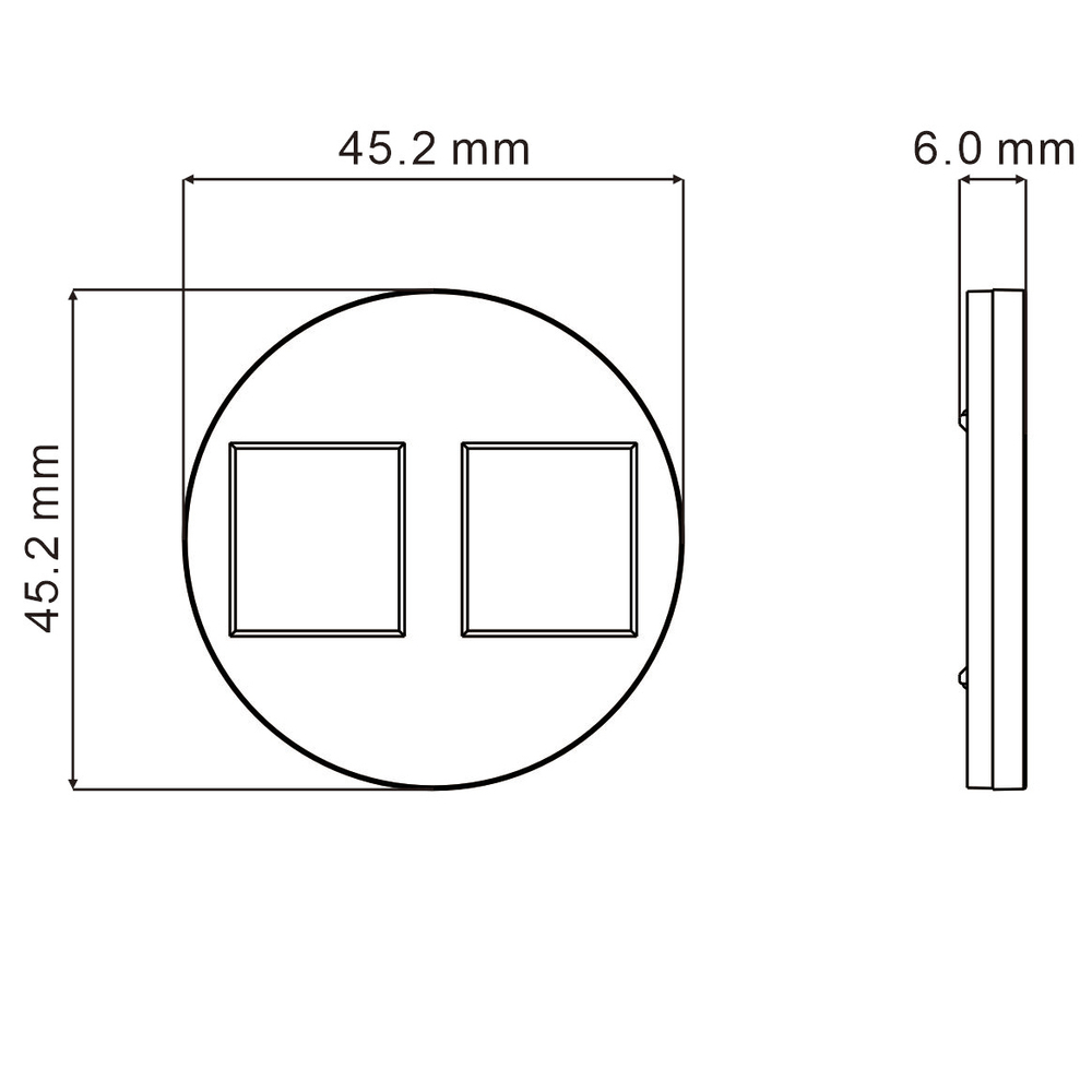 Накладка 2-я для розеток RJ45, TV, SAT,  матовый серый,  серия D16