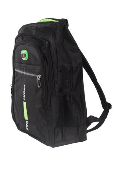 Рюкзак молодежный "Sport style", 46*32*14см, черный, 2 отд., 2 кармана, боковые карманы, 4 вида мик