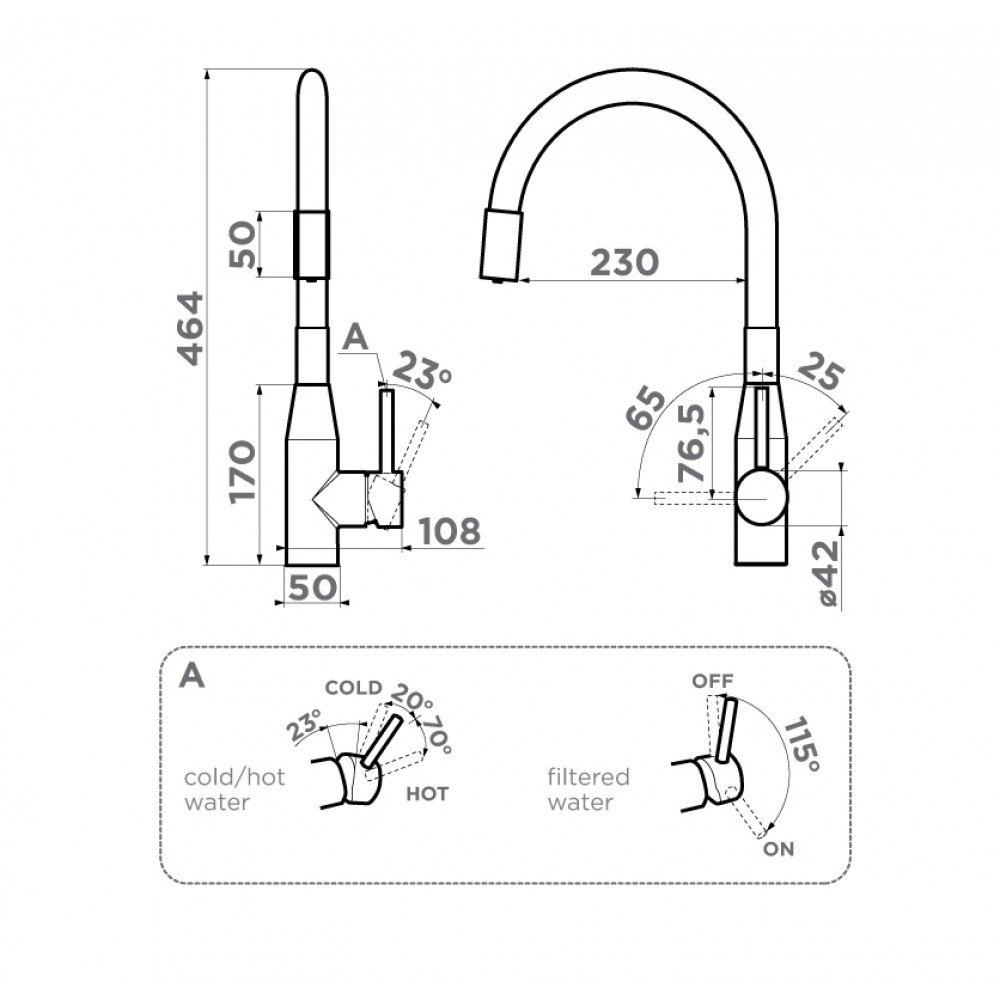 Смеситель Omoikiri Yatomi-2-Plus-BN-WH
