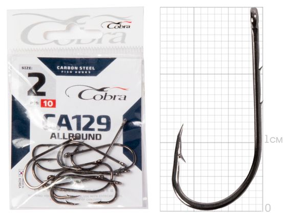 Крючки Cobra ALLROUND CA129 №2, 10 шт.
