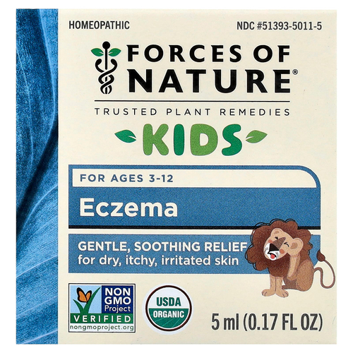 Forces of Nature, Kids, экзема, для детей от 3 до 12 лет, 5 мл (0,17 жидк. унции)