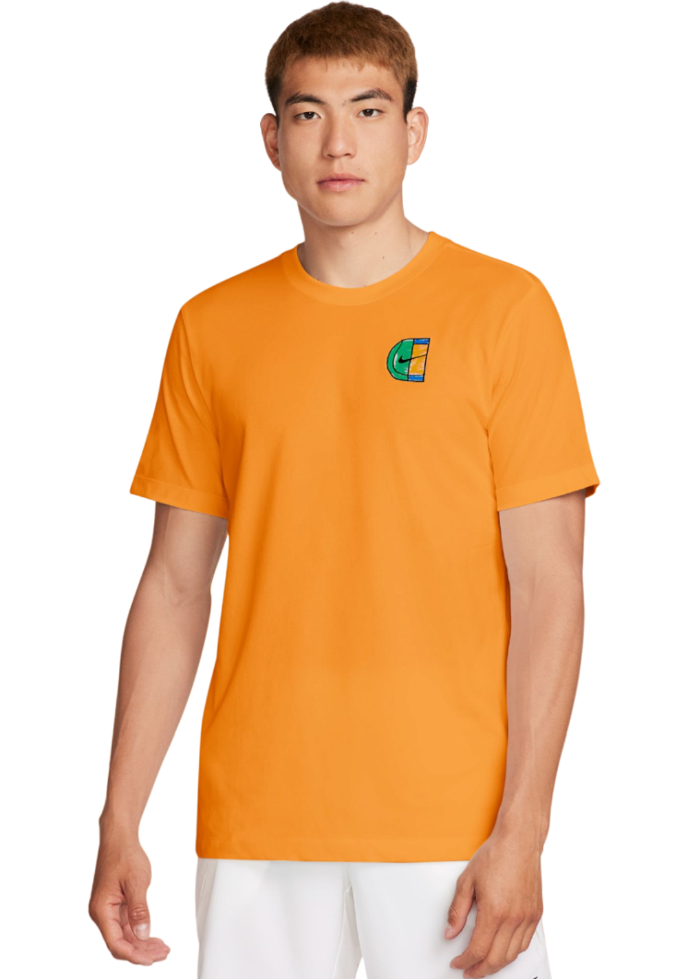 Мужская теннисная футболка Nike Court Dri-Fit T-Shirt Open - Оранжевый