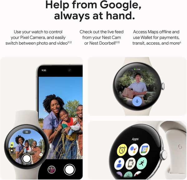 Умные часы Google Pixel Watch 3 41mm Wi-Fi (Polished Silver/Rose Quartz)