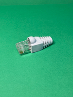 50 пар. Коннектор и колпачок для интернет кабеля RJ45 cat.5e 8P8C, неэкранированный, штекер для витой пары, для разъемов коннектора патч корда, для интернет кабеля диаметр 6,5 мм