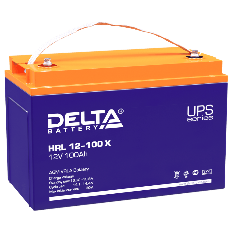Аккумулятор DELTA HRL 12-180 X | 180 Ач | 12В AGM