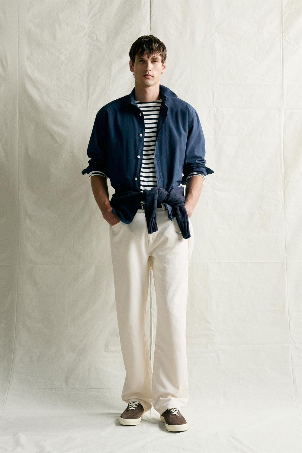 ДЖИНСЫ STRAIGHT RELAXED FIT ИЗ ХЛОПКА И КОНОПЛИ — ZARA
