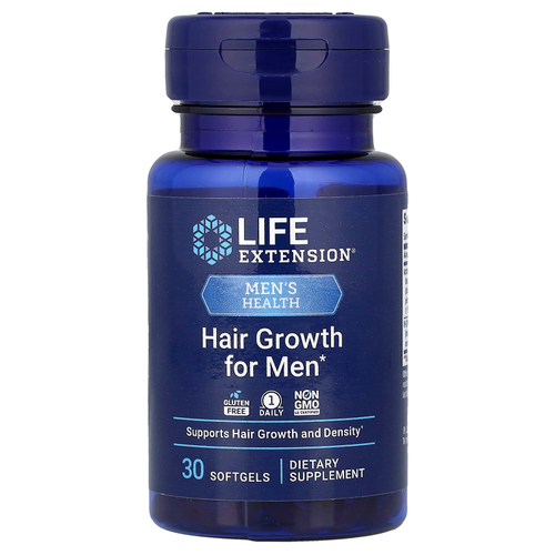 Life Extension, Men's Health, средство для роста волос для мужчин, 30 капсул