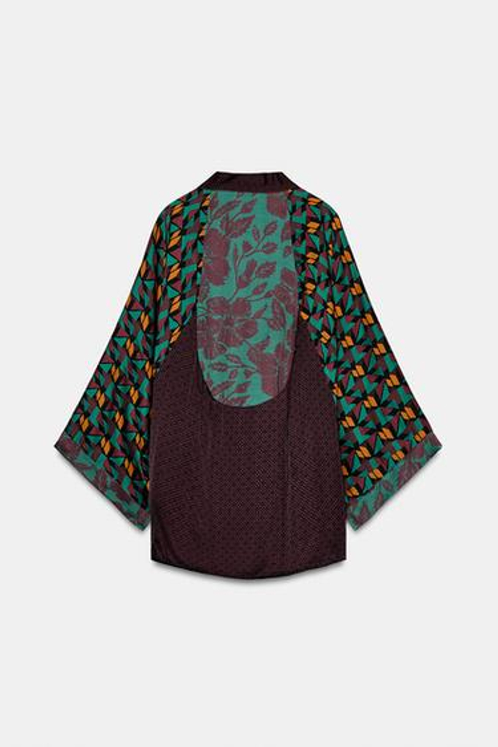 Узорчатый сатиновый кимоно - ZARA