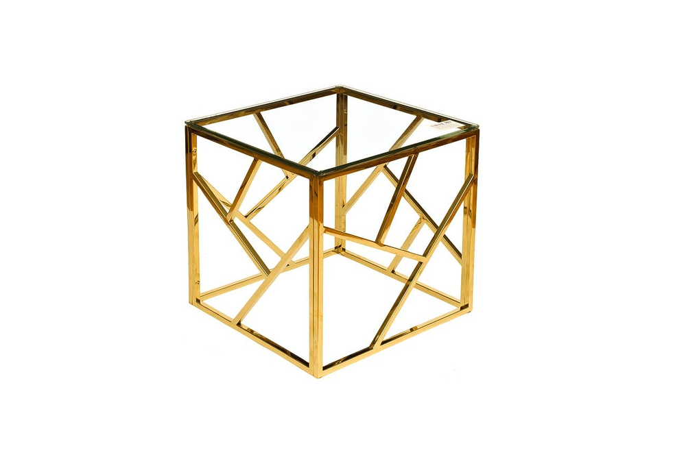 Стол золотой Garda Decor GY-ETGOLD вид сбоку
