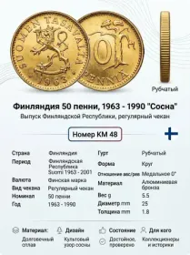 50 пенни, 1963 - 1990