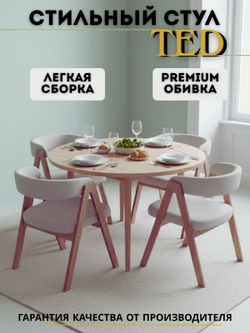 Стул мягкий для кухни TED кресло для дома