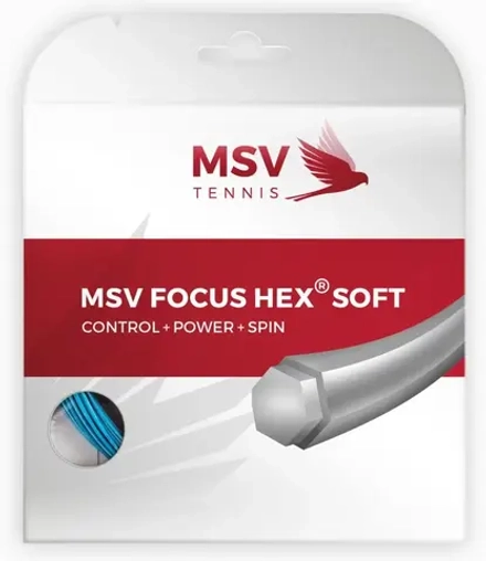 Струны теннисные MSV Focus Hex Soft (12 m) - sky blue