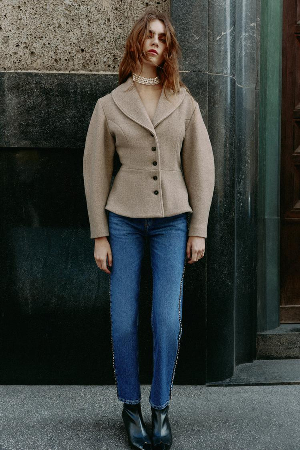 ZARA КУРТКА МЯГКАЯ С БАСКОЙ, СВЕТЛЫЙ ЖЕЛТО-КОРИЧНЕВЫЙ