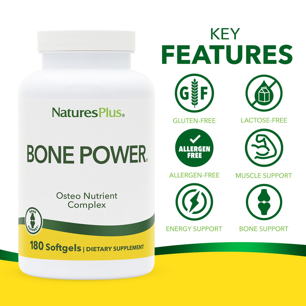 NaturesPlus, Bone Power с бором, 180 капсул
