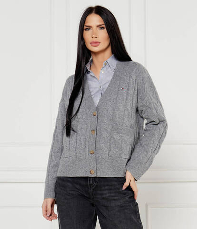 Хлопковый кардиган Tommy Hilfiger - серый(WW0WW43089)