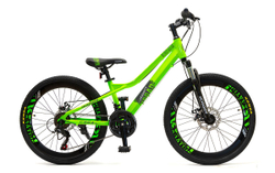 Велосипед 24" HOGGER URBAN MD, алюм, 21 ск, susp. fork, зеленый металлик, 2025
