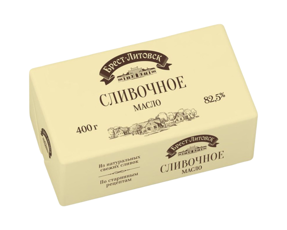Масло сливочное Брест-Литовское 82,5% 400г, шт