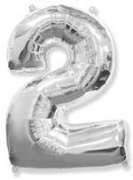 Ф ЦИФРА 2  40" Silver Серебро
