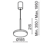 Подвесной светодиодный светильник Maytoni Plato P076PL-L12W3K-B