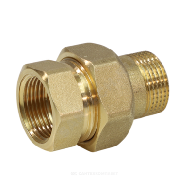 Соединитель латунь американка Ду 40 (1 1/2") прямой ВР/НР R18 Giacomini R18Y017