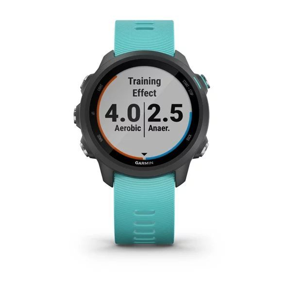 Часы Garmin Forerunner 245 Music черный с бирюзовым ремешком, 010-02120-32