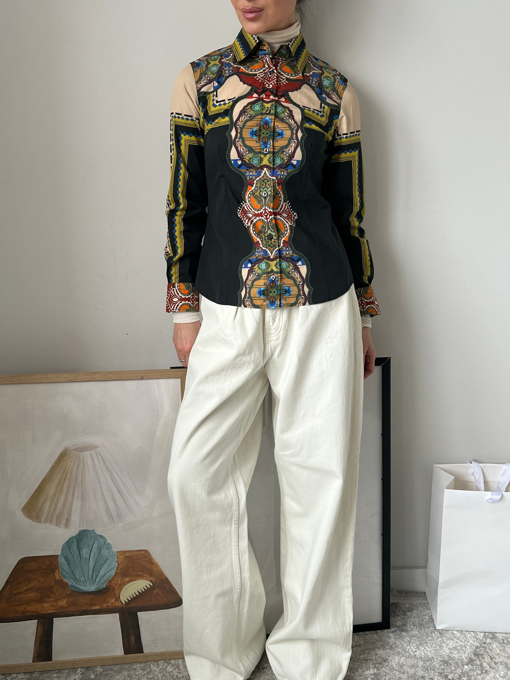 Хлопковая рубашка Etro, XS