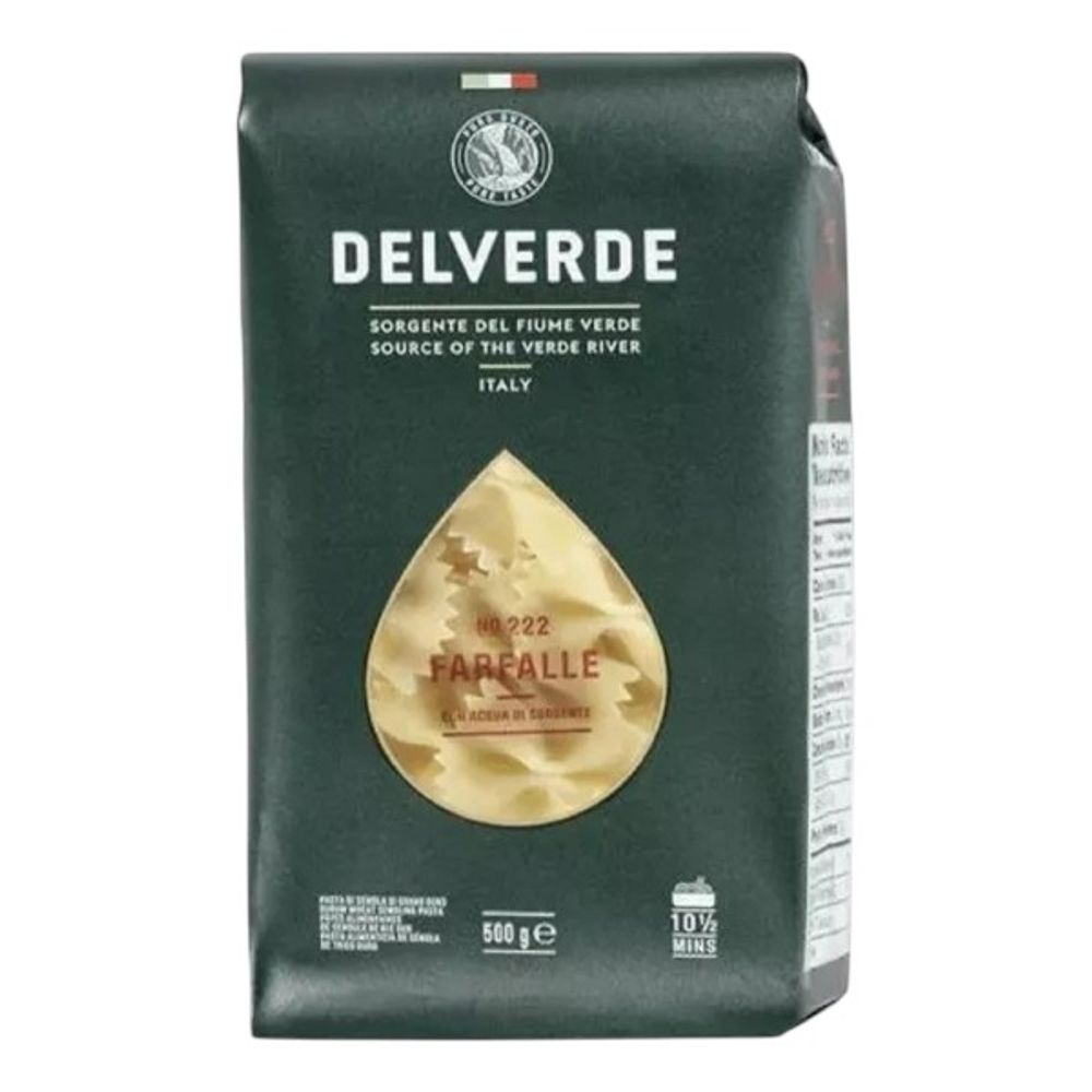 222 Макаронные изделия Farfalle Бантики, "Del Verde" 500г * 20 уп.