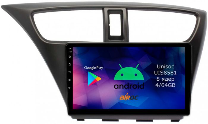 Магнитола для Honda Civic 9 2012-2015 (хэтчбэк) - Airok RM-1901 Android 12, SIM-слот