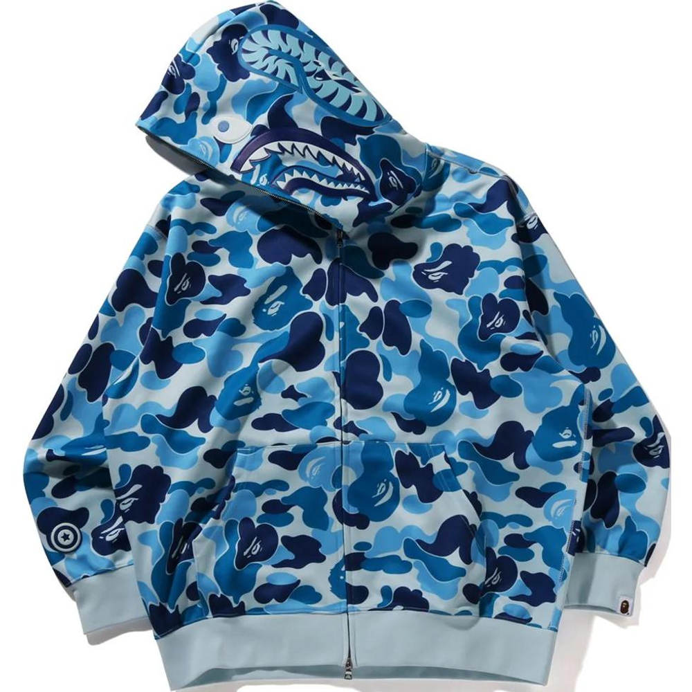 A Bathing Ape Abc Camo Rayon Relaxed Fit Shark Full Zip Худи синий