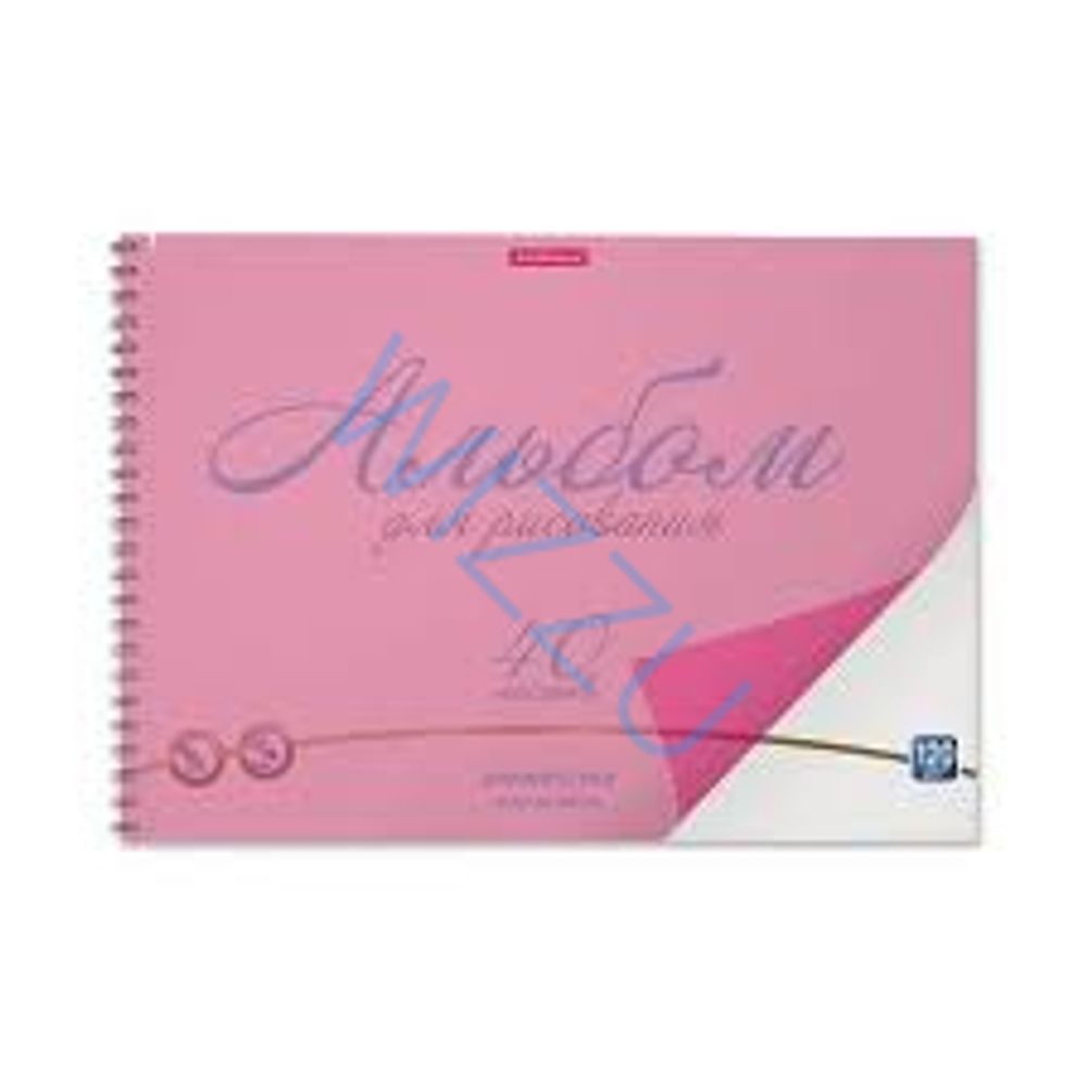 Альбом для рис с пласт обл на спирали ErichKrause розовый А4 40 л