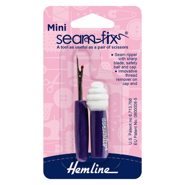 Вспарыватель Seam-Fix, мини 7 см, с колпачком для удаления нитей | 5 упак. по 1 шт, Hemline