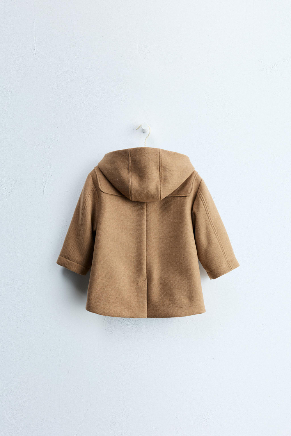 ZARA TIMELESS — ПАЛЬТО С КАПЮШОНОМ, МЯГКИЙ КАШТАНОВЫЙ