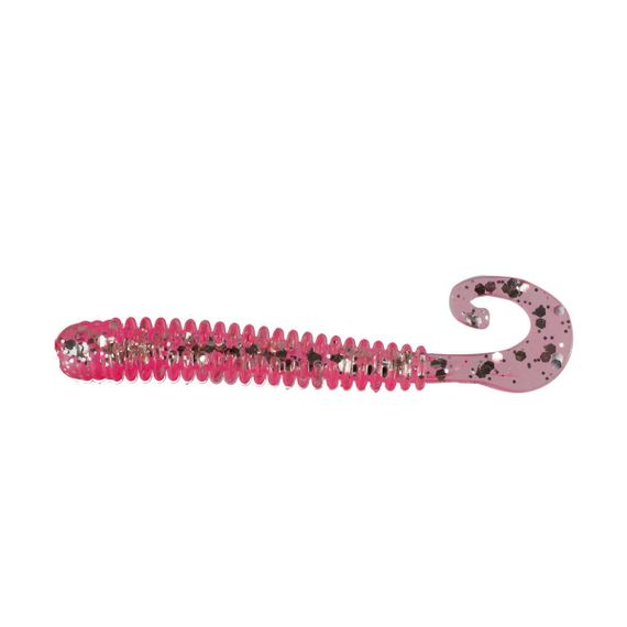 Твистер Helios Credo Long Body 2,95"/7,5 см Silver Sparkles & Pink 12шт. (HS-9-035)