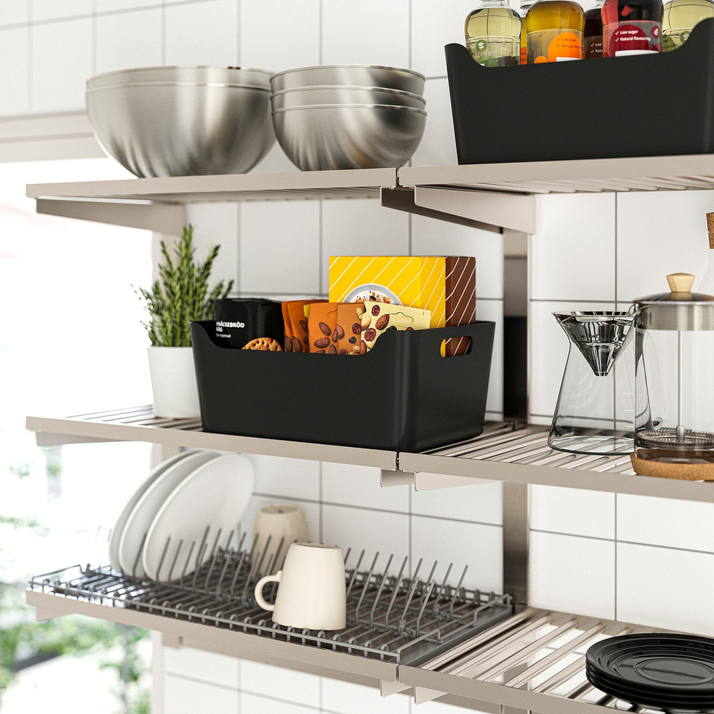 IKEA UPPDATERA  (ИКЕА УППДАТЕРА)  -  Контейнер - антрацит 34x24 см