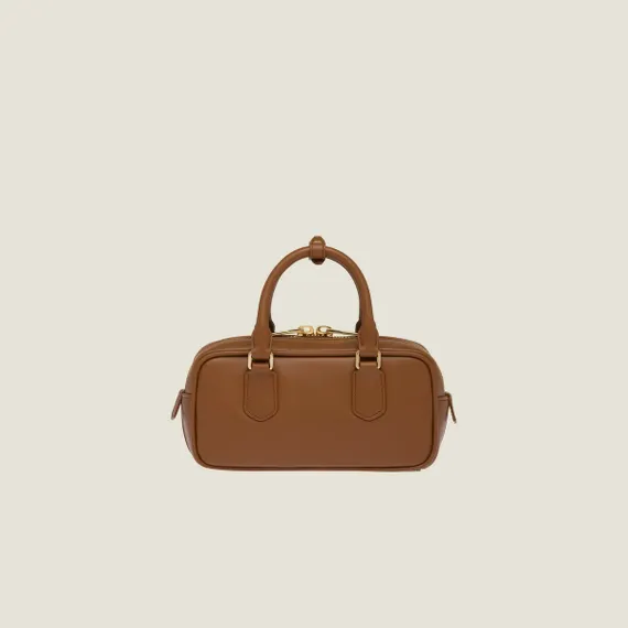Кожаная сумка Miu Miu Arcadie коричневый