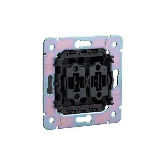 Переключатель перекрестный двухклавишный KRANZ Miele Strong Графит KR-78-0733-6