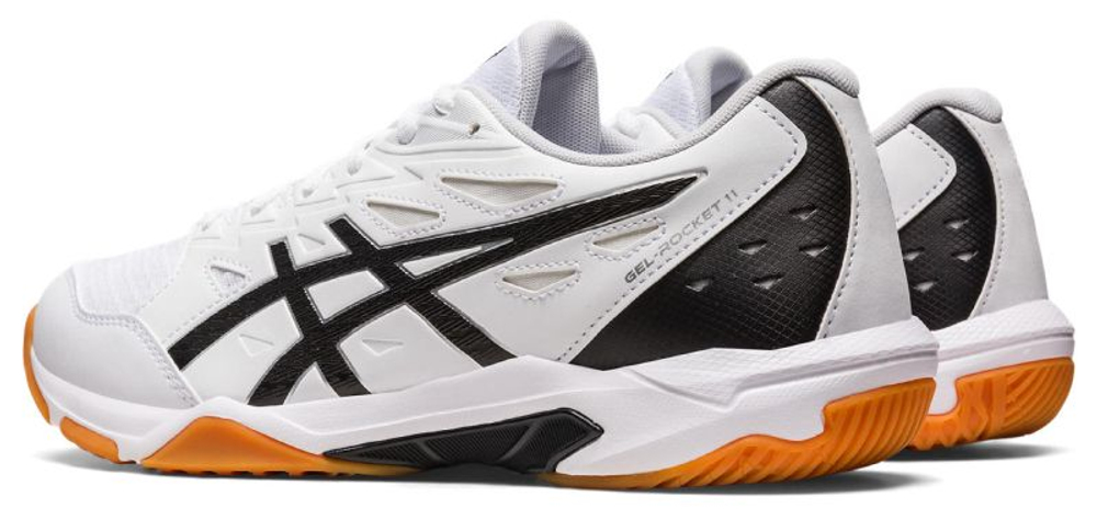 Мужские кроссовки для бадминтона/сквоша Asics Gel-Rocket 11 - white/pure silver