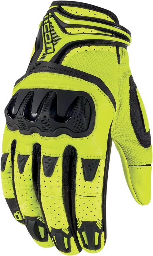 Купить Мотоперчатки Кожаные Icon Overlord Resistance Gloves / Желтый