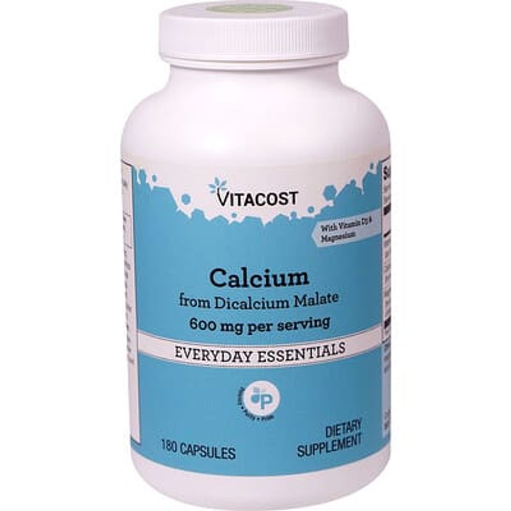 Vitacost, кальций с витамином D3 и магнием, 180 капсул