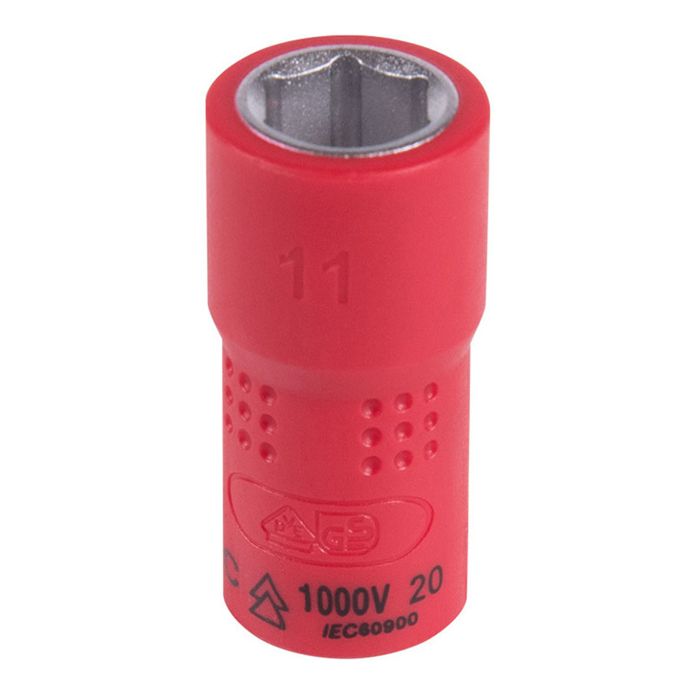 KING TONY (2335VE11M) Головка торцевая диэлектрическая шестигранная 1/4", 11 мм