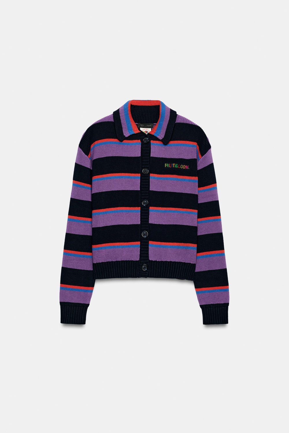 КАРДИГАН В ПОЛОСКУ FRUIT OF THE LOOM™ — ZARA