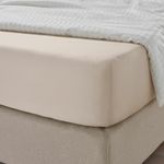 Простыня на резинке IKEA NATTJASMIN (НАТТЭСМИН), Светло-бежевый, 180х200 см