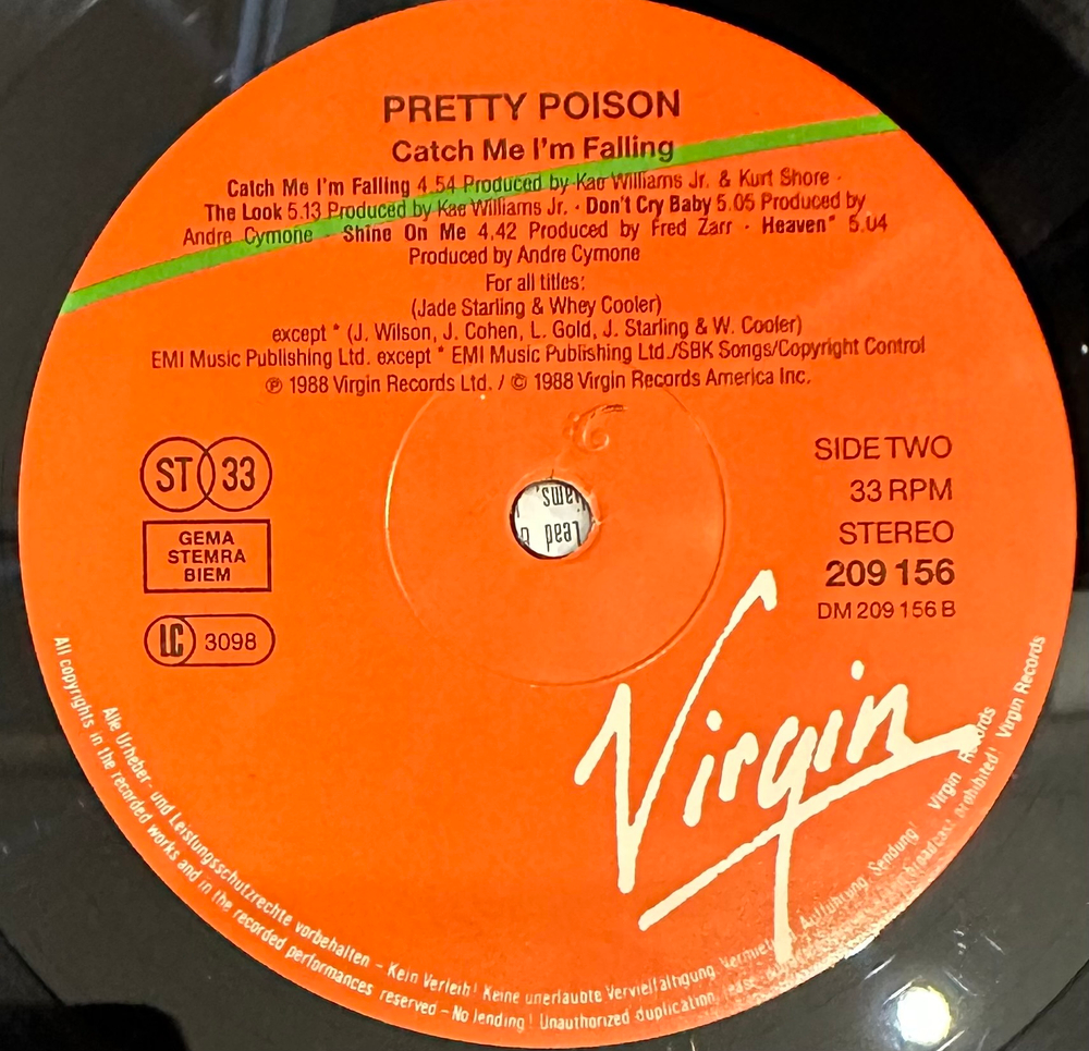 Pretty Poison - Catch Me I'm Falling (Европа 1988г.)